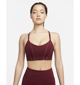 Топ жіночий Nike Womens Light-Support Padded Metallic Tape Sports Bra Bordo Dd1407-638