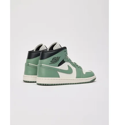 Кроссовки женские Air Jordan Air 1 Mid Green/White BQ6472-130