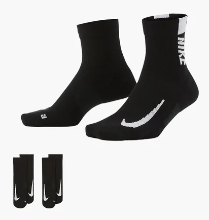 Шкарпетки унісекс Nike U Nk Mltplier Ankle (2 пари) Black SX7556-010
