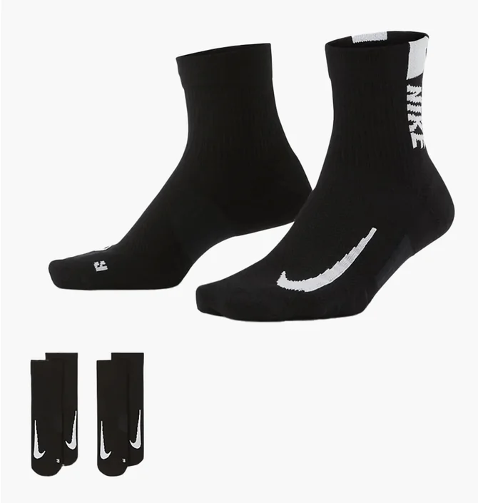 Шкарпетки унісекс Nike U Nk Mltplier Ankle (2 пари) Black SX7556-010