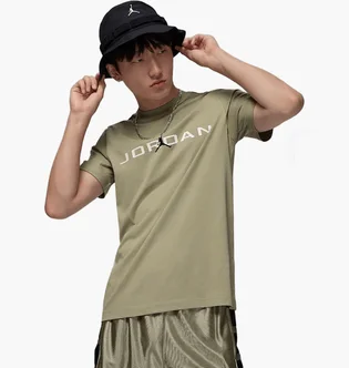 Футболка чоловіча Air Jordan Air Ss Crew Olive IB7353-238