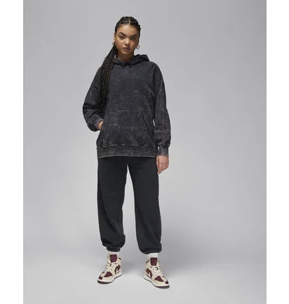 Худи женское Air Jordan Flight Fleece Washed Hoodie Black FN5738-010