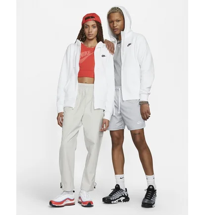 Худи мужское Nike Nsw Club Hoodie Fz White BV2645-100