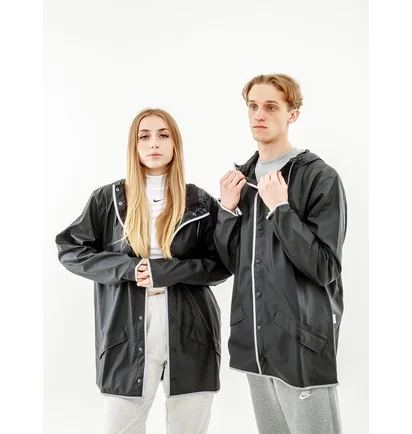 Вітровка унісекс Rains Jackets Black 1201-BLACKREFLECTIVE