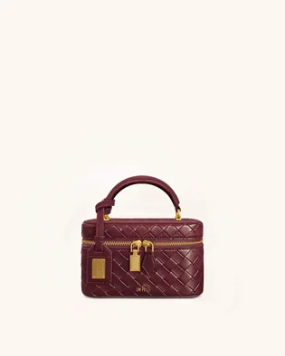 Сумка жіноча JW PEI Cleo Woven Texture Box Shape Top Handle Bag Bordo BB2025BG131450JWP