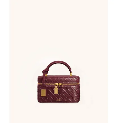 Сумка жіноча JW PEI Cleo Woven Texture Box Shape Top Handle Bag Bordo BB2025BG131450JWP