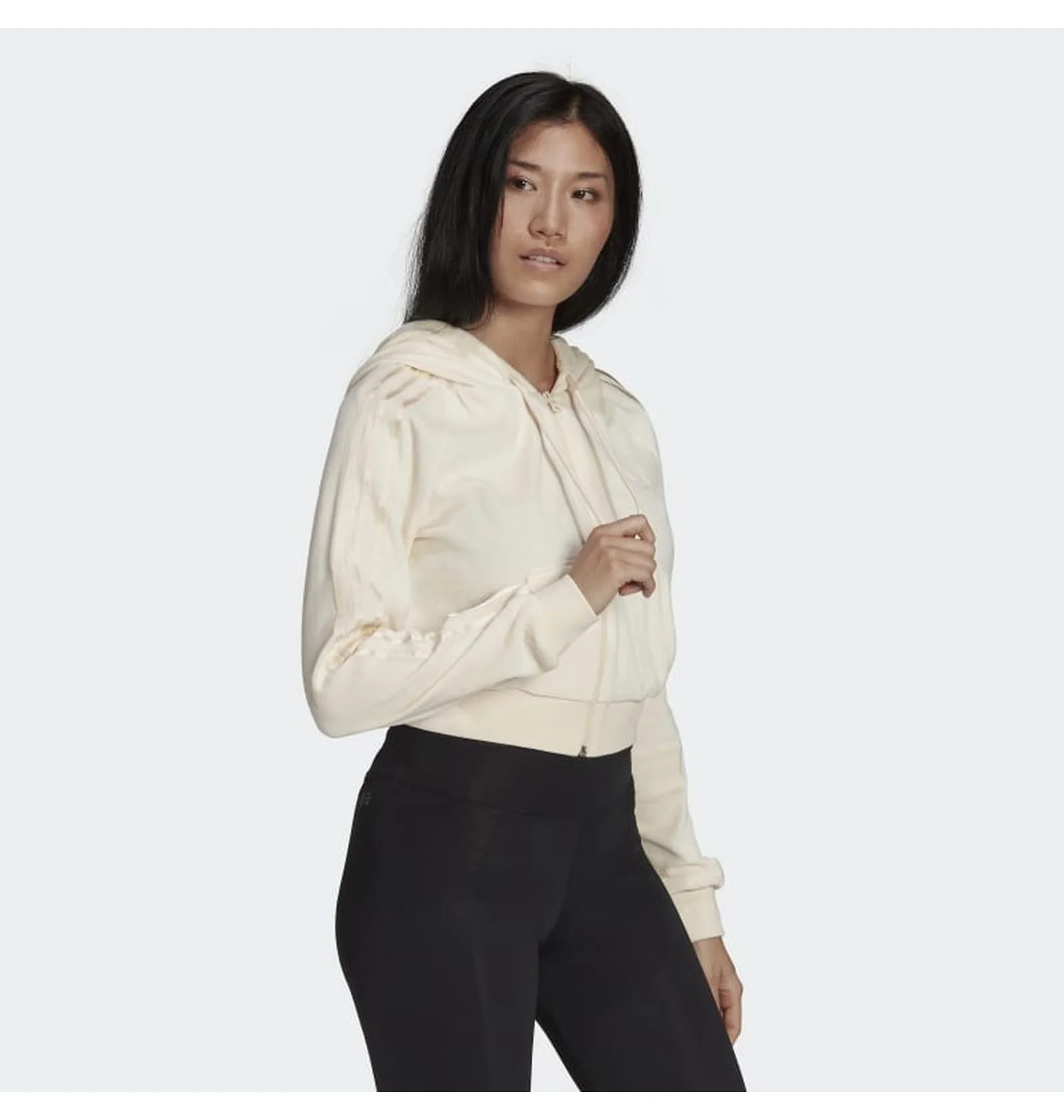 ᐉ Худи женское Adidas Loungewear Cropped Full Zip Hoodie Wonder