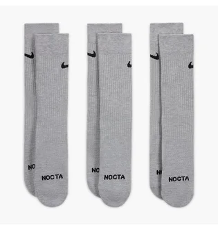 Носки унисекс Nike Nocta Grey (3 пары) DD9240-902