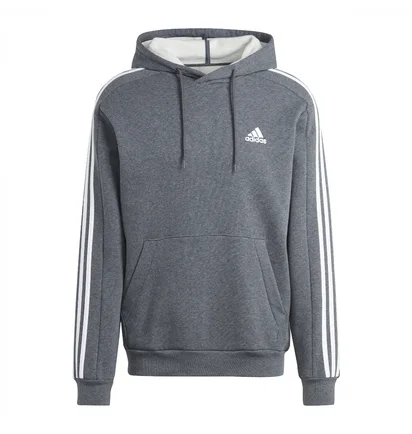 Худи мужское Adidas Essentials 3-Stripes Grey IJ6475