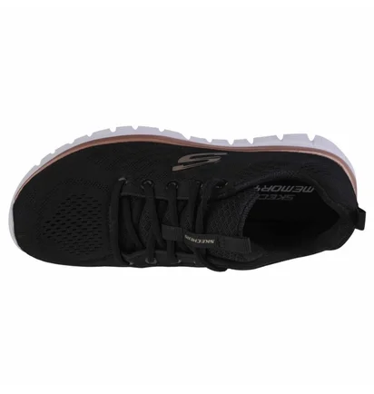 Кросівки жіночі Skechers Connected Black 12615-BKGD