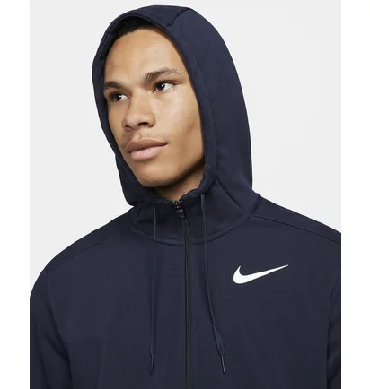Толстовка чоловіча Nike Dry Men's Dri-FIT Hooded Fitness Full-Zip Blue CZ6376-451