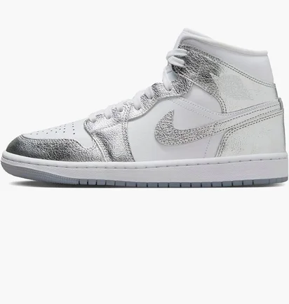 Кроссовки женские Air Jordan 1 Mid Se Metallic/White FN5031-100