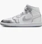 Кроссовки женские Air Jordan 1 Mid Se Metallic/White FN5031-100