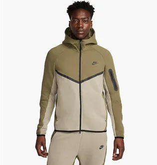 Толстовка мужская Nike Tch Flc Fz Wr Hoodie 2025 Beige/Olive HV0949-222