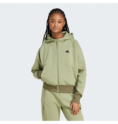 Толстовка женская Adidas Z.N.E. Full-Zip Olive IW7752