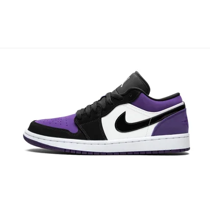Кросівки чоловічі Air Jordan 1 Low Black/Violet 553558-125