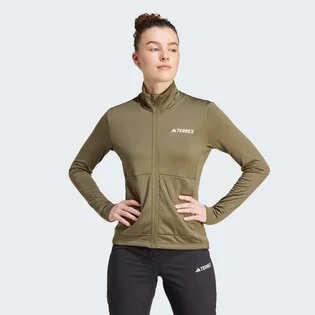 Олімпійка жіноча Adidas Terrex Multi Light Fleece Full-Zip Jacket Olive IQ3746
