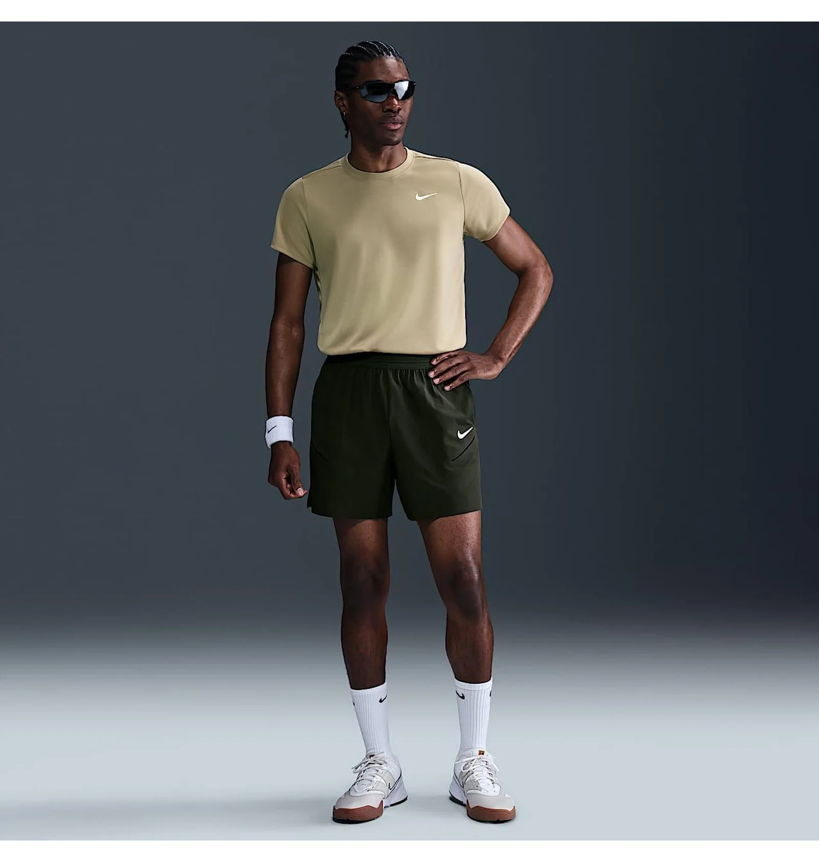 ᐉ Шорти чоловічі Nike Court Slam Rg Dri-Fit Tennis Olive FZ6937