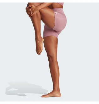 Шорты женские Adidas Yoga Essentials High-Waisted Short Leggings Pink IJ9352