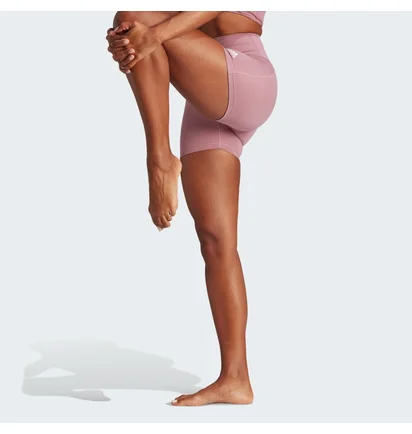Шорти жіночі Adidas Yoga Essentials High-Waisted Short Leggings Pink IJ9352