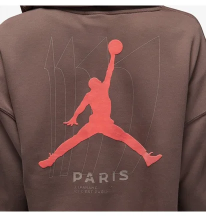 Худи женское Air Jordan X Paris Saint-Germain Fleece Hoodie Brown DN3346-291
