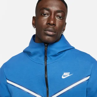 Толстовка мужская Nike Ech Fleece Windrunner Hoodie Full Zip Light Blue Cu4489-407