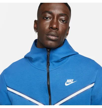 Толстовка мужская Nike Ech Fleece Windrunner Hoodie Full Zip Light Blue Cu4489-407