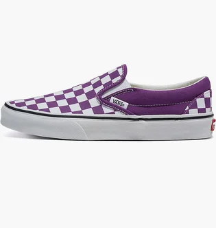 Кеды унисекс Vans Classic Slip-On Checkerboard Shoe Violet/White VN000BVZ1N8