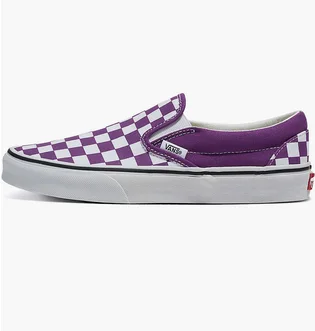 Кеды унисекс Vans Classic Slip-On Checkerboard Shoe Violet/White VN000BVZ1N8