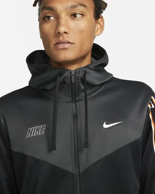 Олімпійка чоловіча Nike M Nsw Repeat Sw Pk Fz Hoody Black Dx2025-010