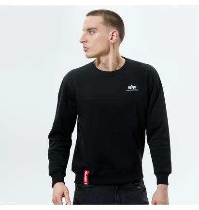 Свитшот мужской Alpha Industries Basic Sweater Small Logo Black 188307-03