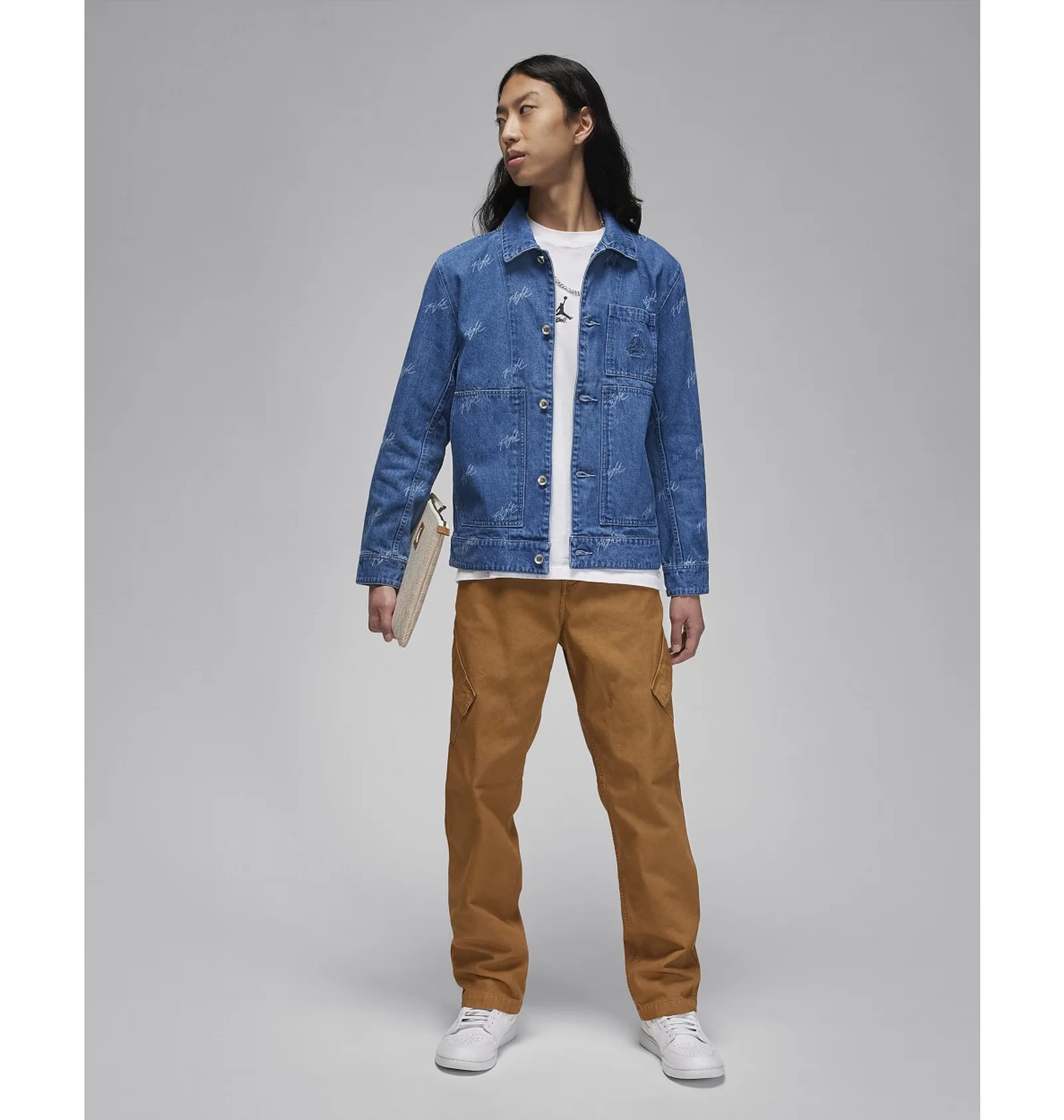ᐉ Джинсовка чоловіча Air Jordan Flight Heritage Demim-Jacke Blue