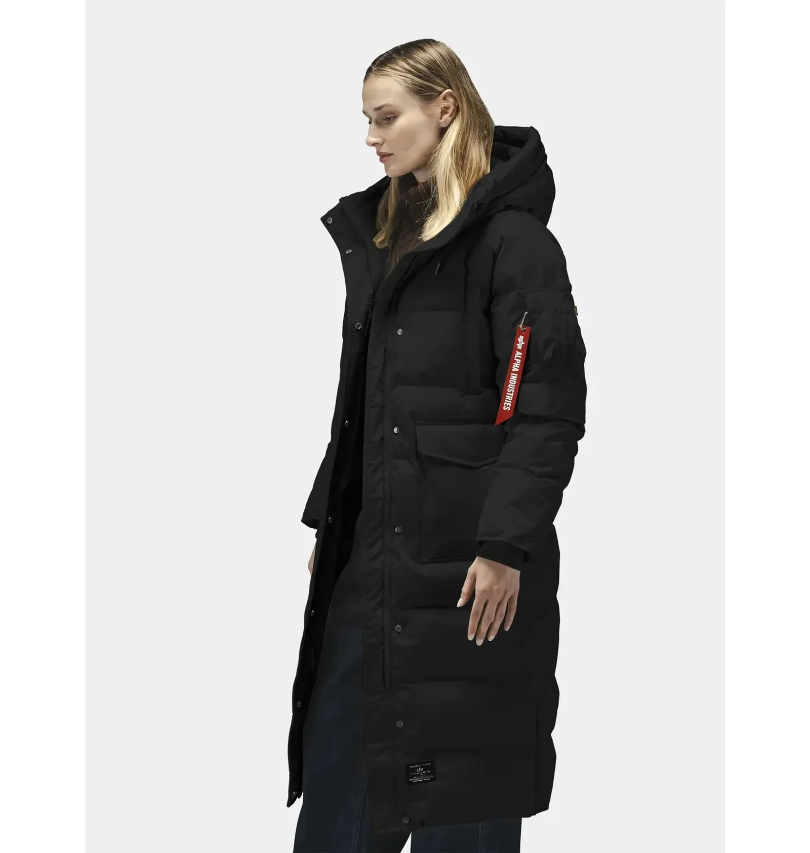 ᐉ Пуховик жіночий Alpha Industries Sierra Long Puffer Black
