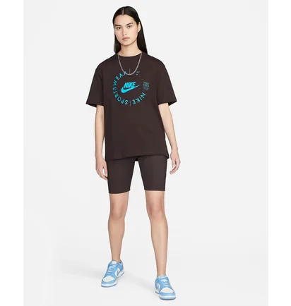 Футболка женская Nike Nsw Tee Bf Prnt Su Black FD4235-220