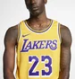 Майка унисекс Nike Lebron James Lakers Icon Edition Nba Swingman Jersey Yellow AA7099-741