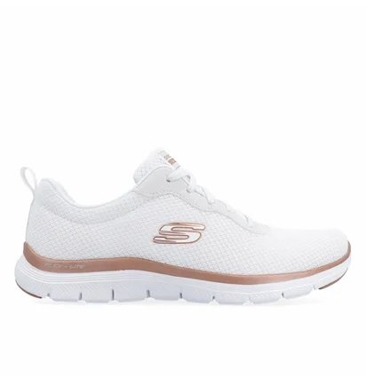 Кроссовки женские Skechers Flappeal 4.0-Brilliant Wht Ros White 149303-WTRG