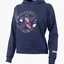 Худи женское Jeep Hooded Cropped Sweatshirt Star Botanical Print Blue O102607-A184