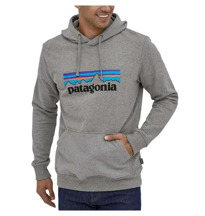 Худи мужское Patagonia P-6 Logo Uprisal Hoody Gravel Heather Grey GLH39622