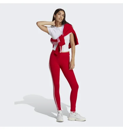 Леггинсы женские Adidas Adicolor Classics 3-Stripes Leggings Red Ib7382