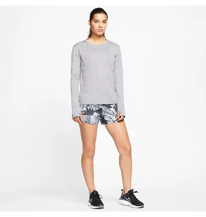 Лонгслив женский Nike Dri Fit Miler Grey AJ8128-056