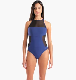 Купальник жіночий Arena Mesh Panels Swimsuit Swim Pro Blue 006659-700