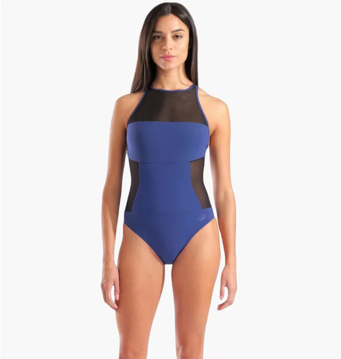 Купальник женский Arena Mesh Panels Swimsuit Swim Pro Blue 006659-700