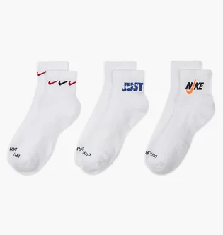 Носки унисекс Nike U Nk Everyday Plus Cush Ankle White (3 пары) DH3827-902