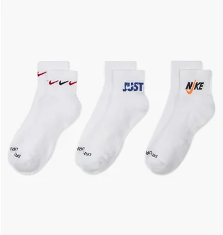 Носки унисекс Nike U Nk Everyday Plus Cush Ankle White (3 пары) DH3827-902