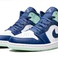 Кроссовки мужские Air Jordan 1 Mid White/Blue 554724-413