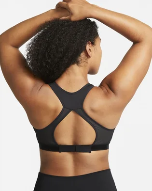 Топ женский Nike Womens High-Support Non-Padded Adjustable Sports Bra Black Dd0428-010