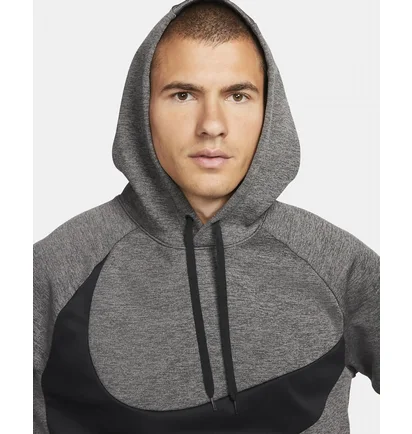 Худи мужское Nike M Nk Tf Hd Po Swoosh Grey Dq5401-071