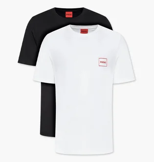 Футболка мужская Hugo Lounge Crew White/Black 50548566-960