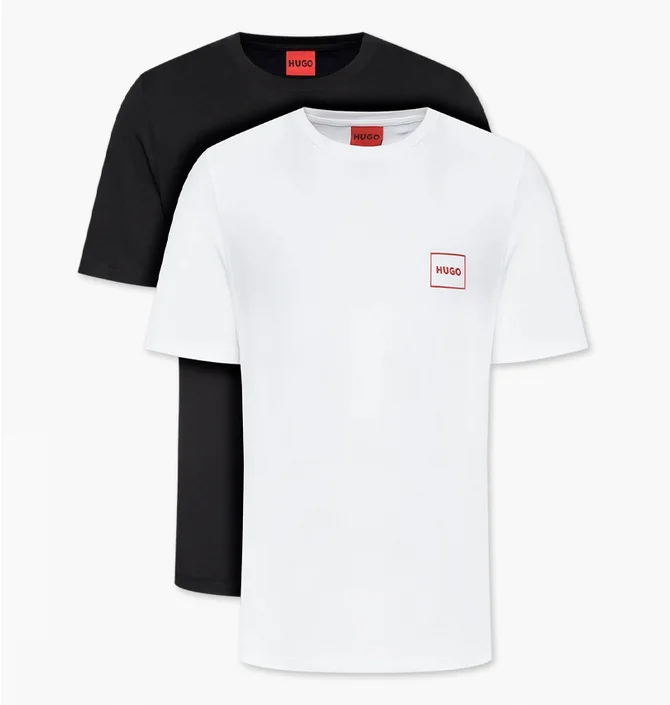 Футболка мужская Hugo Lounge Crew White/Black 50548566-960