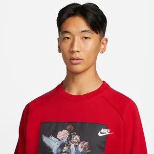 Свитшот мужской Nike Masterpiece Pack Photo Print Crew Neck Fleece Sweatshirt Red Dd6515-687